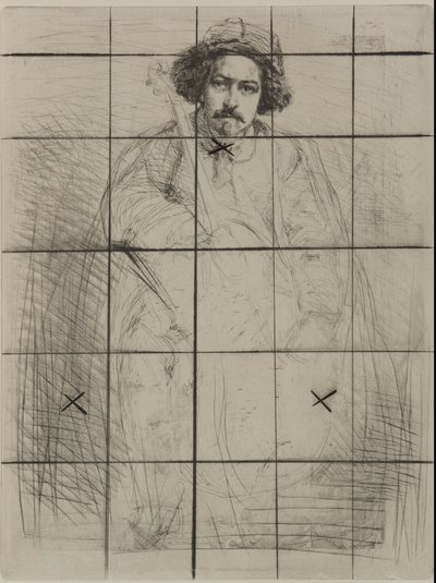 J. Becquet, beeldhouwer, 1859 door James Abbott McNeill Whistler