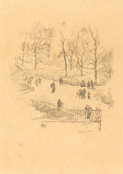 Kensington Gardens, 1896 door James Abbott McNeill Whistler