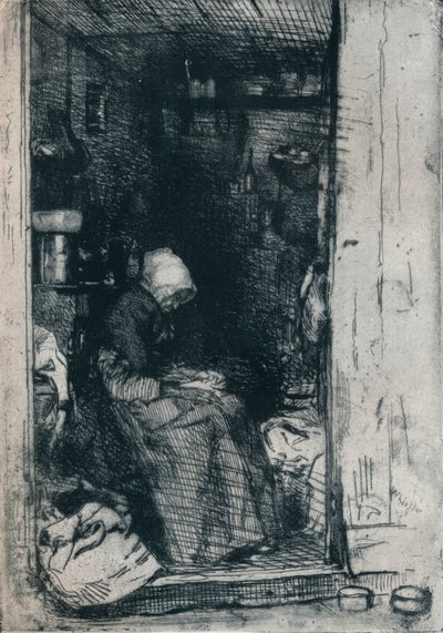 La Vieille aux Loques, 1858 1903-1904 door James Abbott McNeill Whistler