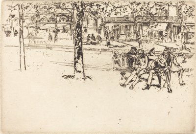 Le Boulevard Poissoniere, 1893 door James Abbott McNeill Whistler