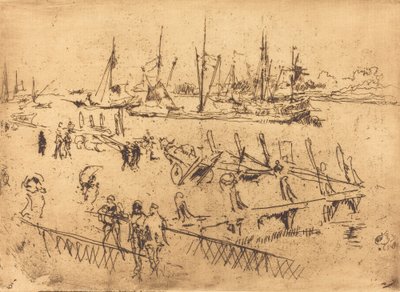 Klein Dordrecht, 1884 door James Abbott McNeill Whistler
