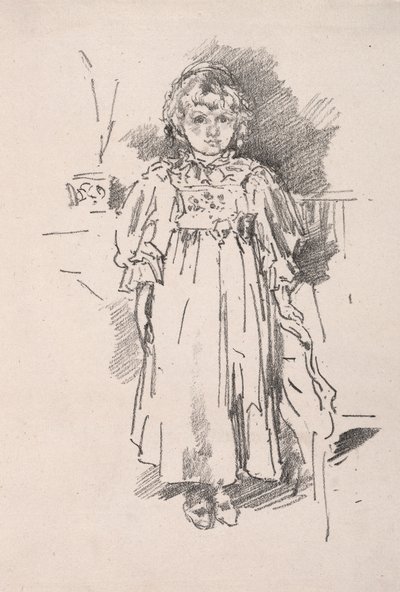 Kleine Evelyn, 1896 door James Abbott McNeill Whistler