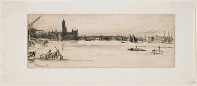 De oude Westminster Bridge door James Abbott McNeill Whistler