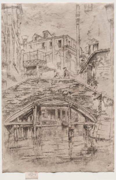 Ponte del Piovan, 1886 door James Abbott McNeill Whistler