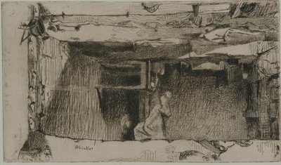 Voddenrapers, Quartier Mouffetard, Parijs, 1858 door James Abbott McNeill Whistler
