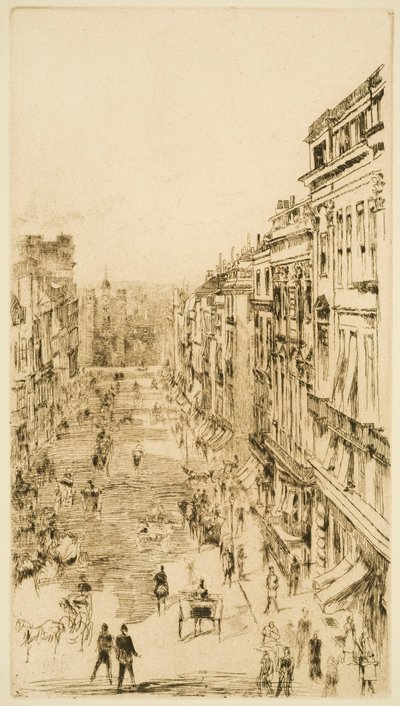 St James’s Street in Londen door James Abbott McNeill Whistler
