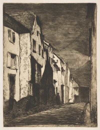 Straat in Saverne door James Abbott McNeill Whistler
