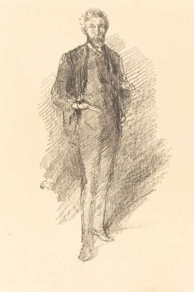 Studie: Joseph Pennell, 1896 door James Abbott McNeill Whistler