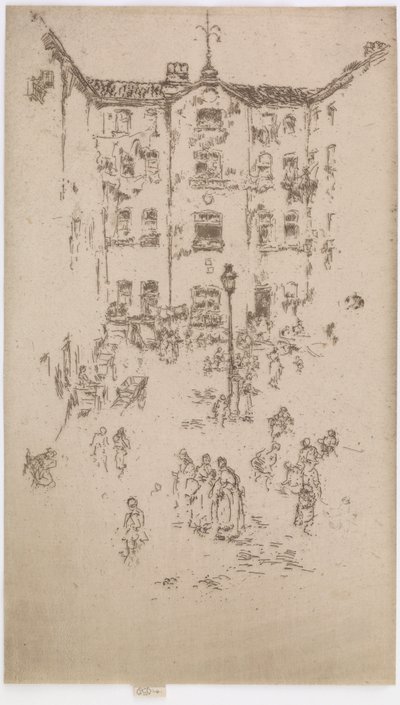 De Binnenplaats, Brussel, 1887 door James Abbott McNeill Whistler