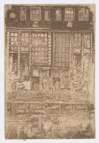 Het Geborduurde Gordijn door James Abbott McNeill Whistler