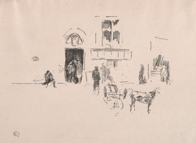 De Gaiety Stage Door, 1879 door James Abbott McNeill Whistler