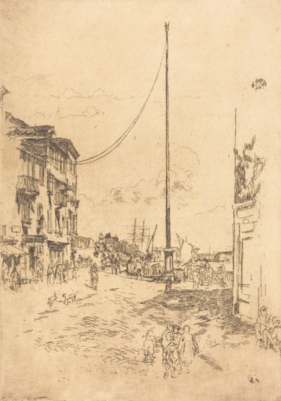 De kleine mast, 1880 door James Abbott McNeill Whistler