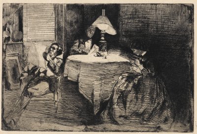 De Muziekkamer, 1858 door James Abbott McNeill Whistler