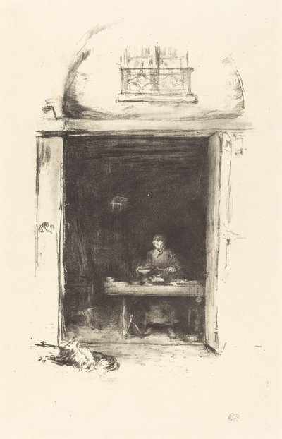 De smid, Passage du Dragon, 1894 door James Abbott McNeill Whistler