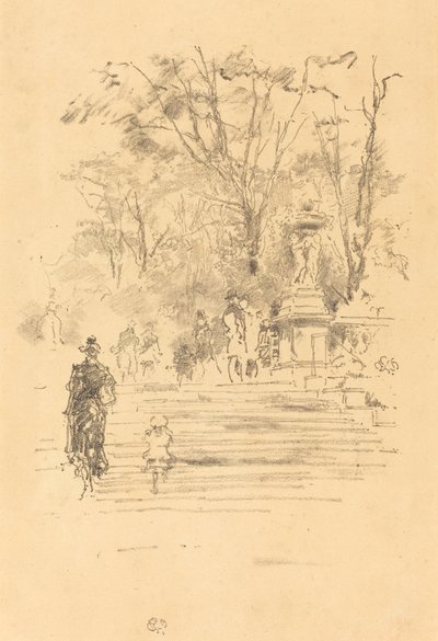 De Trappen, Luxemburg, 1893 door James Abbott McNeill Whistler