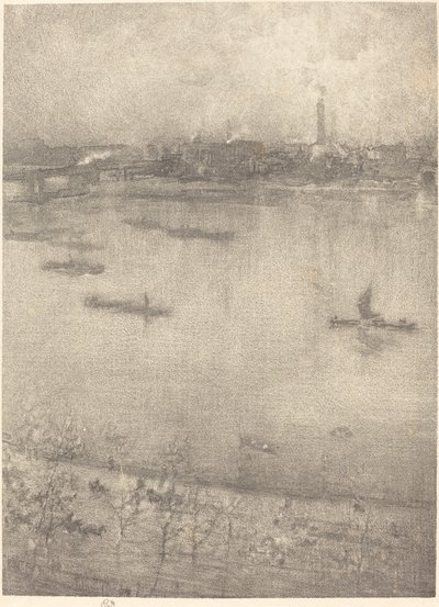 De Theems, 1896 door James Abbott McNeill Whistler
