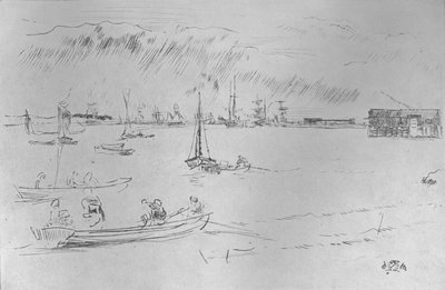 De Theems richting Erith, ca. 1877, 1904 door James Abbott McNeill Whistler