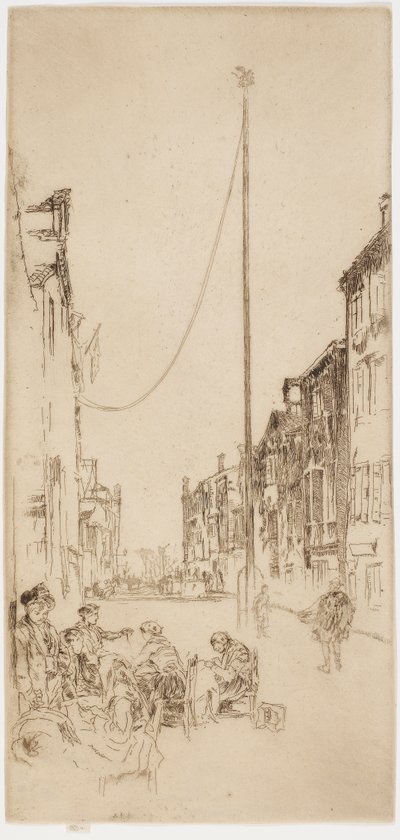De Venetiaanse mast, 1879-1880 door James Abbott McNeill Whistler