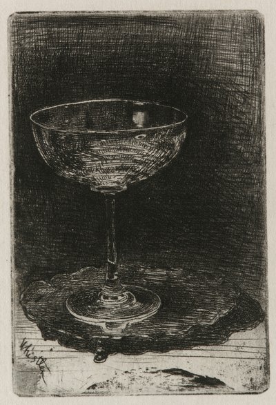 Het wijnglas door James Abbott McNeill Whistler