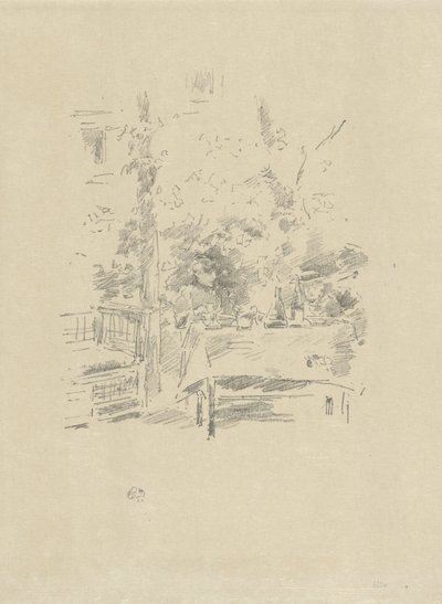 Tête-à-tête in de tuin door James Abbott McNeill Whistler