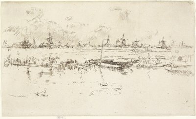 Zaandam, 1889 door James Abbott McNeill Whistler