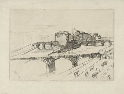 Île de la Cité door James Abbott McNeill Whistler