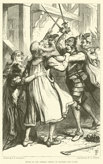 Dood van de Admiraal Prins van Navarra en Condé door James Abbott Pasquier