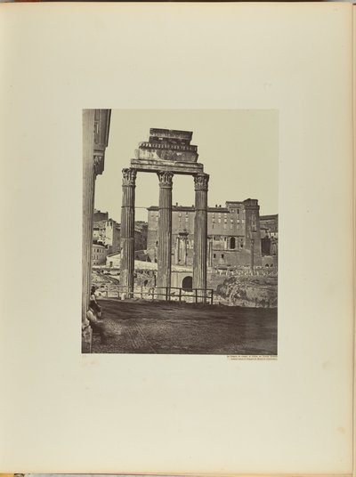 De Tempel van Castor en Pollux in het Forum Romanum, ook bekend als de Tempel van Minerva Chalcidica door James Anderson