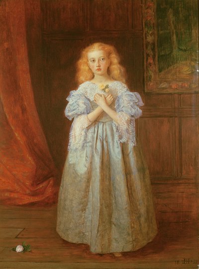 Het Meisje dat voor Van Dyck Zat, 1868 door James Archer