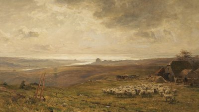 De zilveren rand van de wolk door James Aumonier