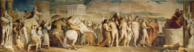 De Kroon van de Overwinnaars in Olympia, derde in de serie De Vooruitgang van de Menselijke Cultuur en Kennis door James Barry