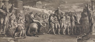 De Diagorides overwinnaars in Olympia (ontwerp voor de muren van de grote zaal van de Society for the Encouragement of the Arts) door James Barry