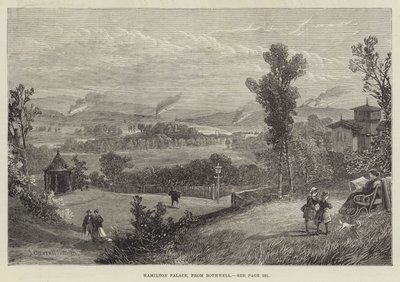 Hamilton Palace, vanuit Bothwell door James Burrell Smith