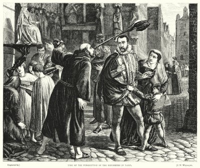 Tijd van de Vervolging van de Hervormers in Parijs door James Clarke Hook