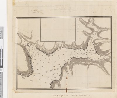 Een plan van de haven van Croque in Newfoundland door James Cook
