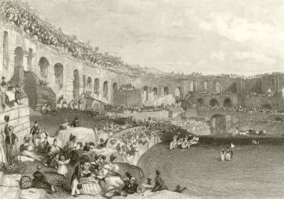 Amfitheater in Nismes door James Duffield Harding