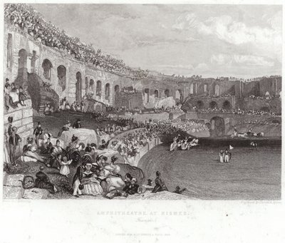 Amfitheater in Nîmes door James Duffield Harding