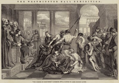 De Westminster Hall-tentoonstelling, de gelijkenis van vergeving door James Eckford Lauder