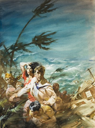 Orkaan (gouache op papier) door James Edwin McConnell