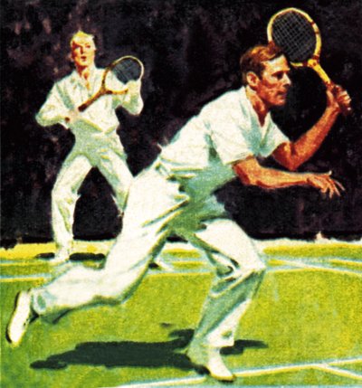 Koning George VI speelde in het mannendubbelspel op Wimbledon in 1926 door James Edwin McConnell