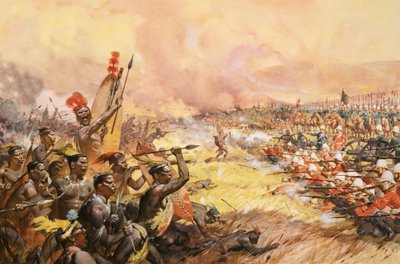 Bloedbad bij Ulundi door James Edwin McConnell