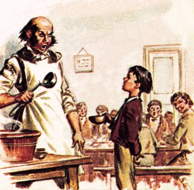 Oliver Twist vraagt om meer door James Edwin McConnell