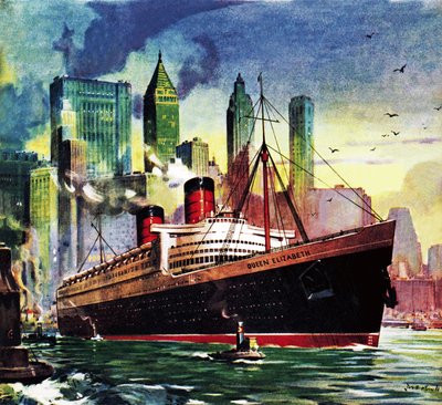 RMS Queen Elizabeth door James Edwin McConnell