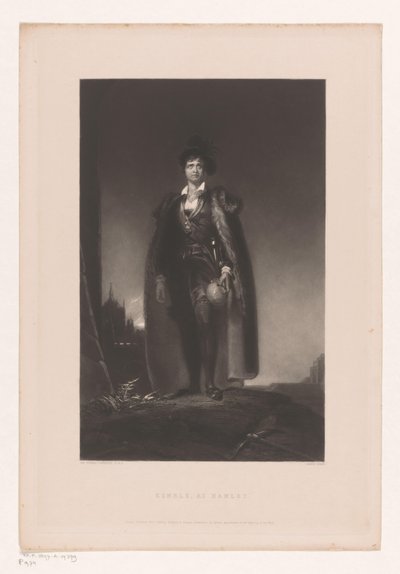 Portret van John Philip Kemble als Hamlet door James Egan