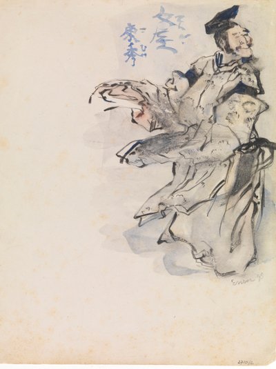 Chinoiserie, een man door James Ensor