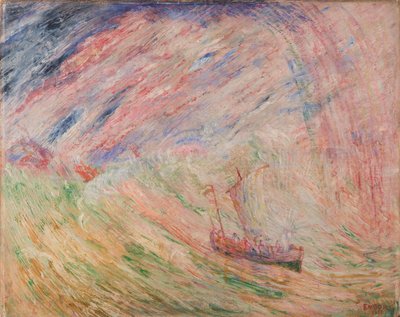 Christus kalmeert de storm door James Ensor
