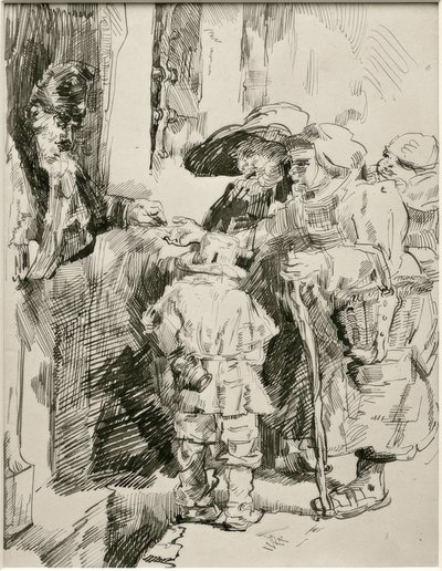 De bedelaars aan de voordeur door James Sidney Ensor