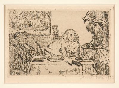 Gulzigheid, uit de portfolio De hoofdzonden door James Ensor