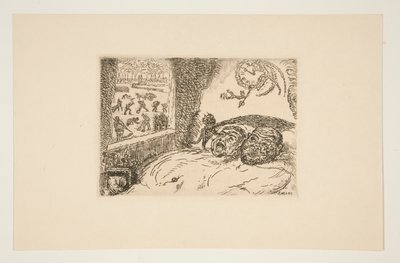 De luiheid, uit de portfolio De hoofdzonden door James Ensor