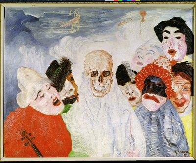 Maskers en de dood door James Ensor